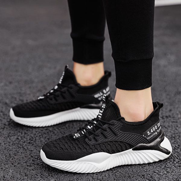 

flying woven men's shoes hiking shoes designer mens shoe spring summer autumn breathable sports black green sneakers trainers item zm-6