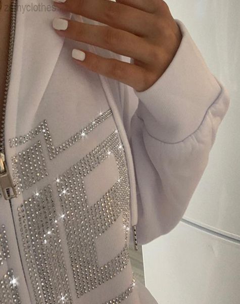 

bling shiny y2k rhine hoodies jacket coat skeleton hoodie019398902, Black