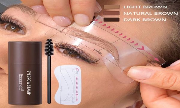 

eyebrow stamp shaping makeup waterproof brow powder natrual eye eyebrows stick hair line contour brown black 3 colors 11216230386
