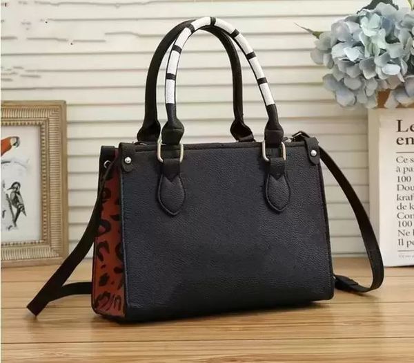 

designer totes bag women leather pu leopard luxury handbag tote shopping shoulder bag crossbody shoulder clutch bags m58522