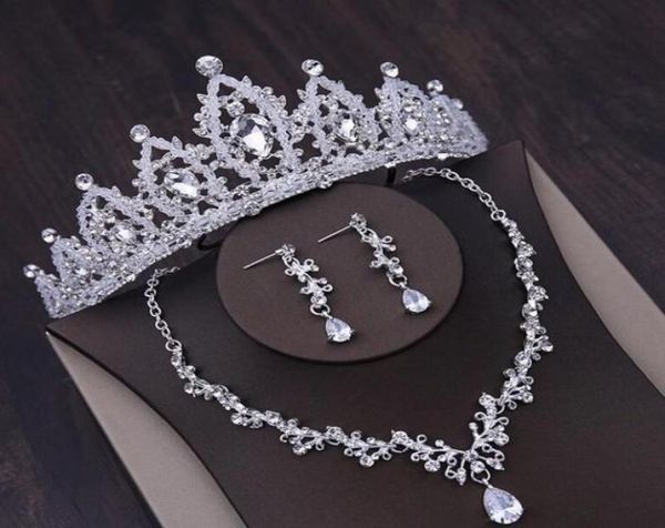 

bridal crown headpieces wedding dress party banquet fashion accessories designer inlaid white crystal shining rhinestones women gi4348764, Silver