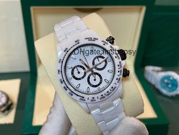 

n watch is 40mm equipped with 4130 movement multi-functional timing all-ceramic watchcase watchband sapphire glass mirror 7yo5, Slivery;golden