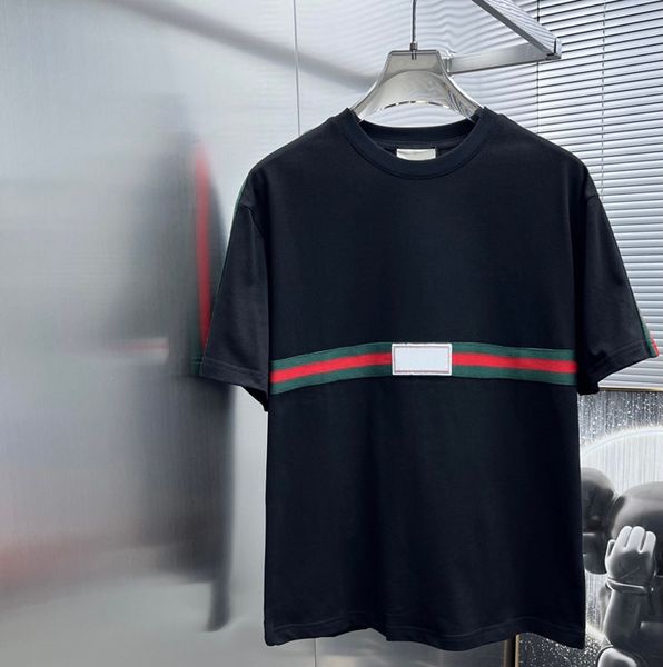 

2023 designers tshirts mens womens t-shirts polo red green stripe print man paris fashion t-shirt tees street short sleeve luxurys white bla, White;black