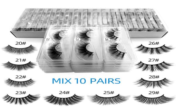 

mayshikou whole 3d false eyelashes sets 10pairs long natural hair lashesextension makeup fake eyelash synthetic hair4169813