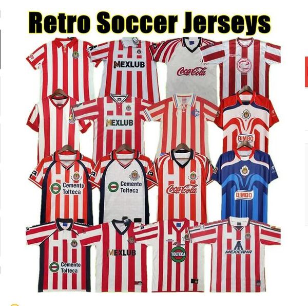 

chivas guadalajara retro soccer jersey r. ramirez b. galindo r. morales o. bravo home football shirt 1960 94 95 96 97 98 99 00 01 02 03 06 0, Black;yellow