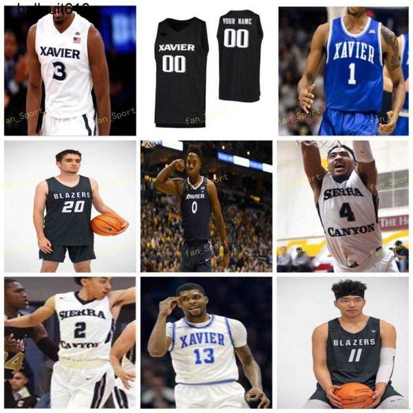 

ncaa college xavier musketeers basketball jersey 2 dahmir bishop kyle castlin 20 ramon singh 21 zak swetye 22 dieonte miles custom stitched, Black;red
