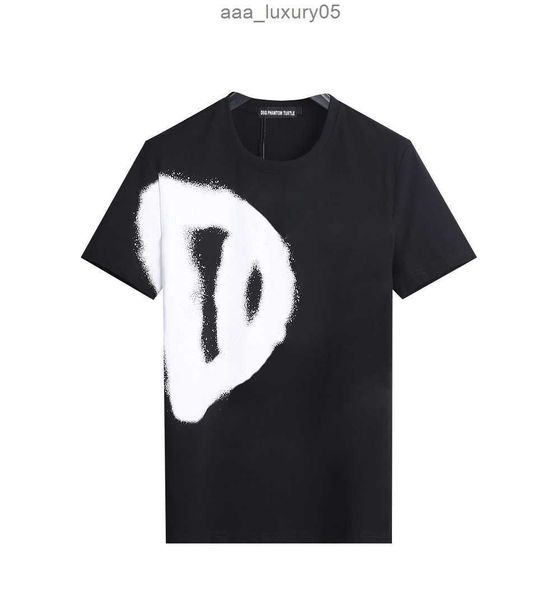 

mens designer t shirt italian milan fashion print t-shirt summer black white t-shirt hip hop streetwear 100% cotton plus size 1202 dsquare, White;black