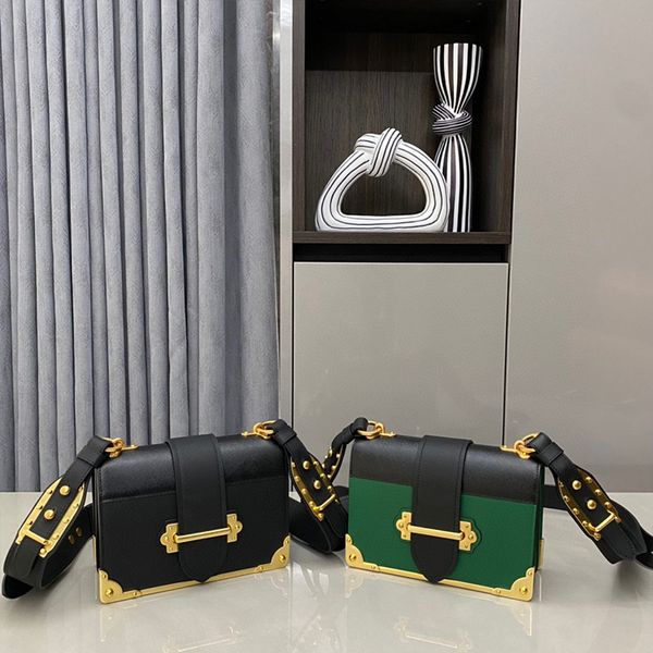 

9a fw luxury designer women shoulder bags chain crossbody fashion handbags female purse bag triangle pattern cowhide box bag small square ba