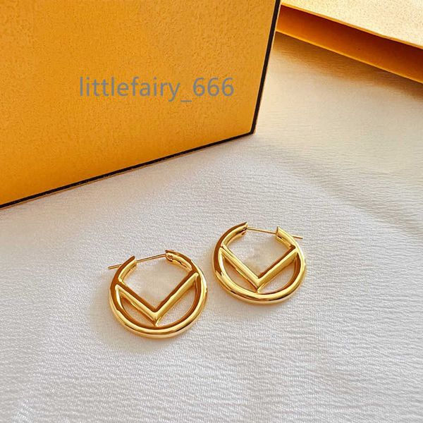 

golden stud earring designer for women men luxury jewlery gold hoop stud earring retro ring pendant f earrings engagement ear stud 2303032bf, Golden;silver
