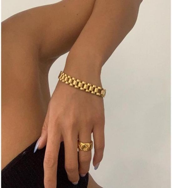 

with 18 k gold pave watch strap statement bracelet women stainless steel jewelry chic gown japan south korea fashion 22021826629751433468, Golden;silver