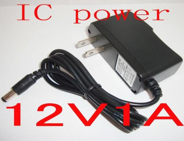 

50pcs ic protection adapter charger acdc 12v 1a 1000ma power supply for led cctv monitor camera9032823