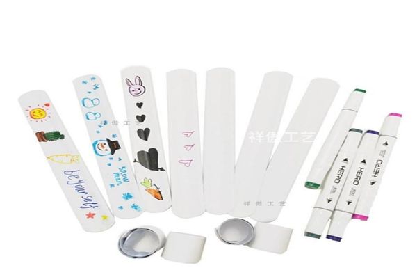 

12 pcs diy blank slap bracelets party favors easter gifts for kids art craft kindergarten 1653 y27735109