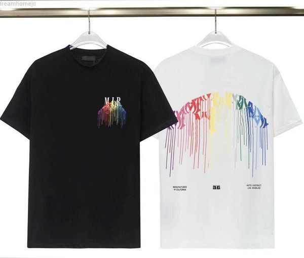 

2023 new man leisure t-shirt brand series print short sleeve pure cotton tees lovers loose tshirts, White;black
