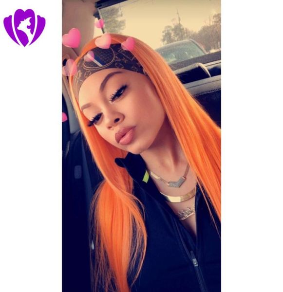 

orange synthetic lace front wigs for women afro long straight full lace front wig heat resistant holiday gift1661653, Black