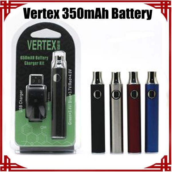

vertex 350mah preheat battery usb charger kit variable voltage batteries e cigarettes vape pen 510 thread for wax oil cartridge vaporizer de