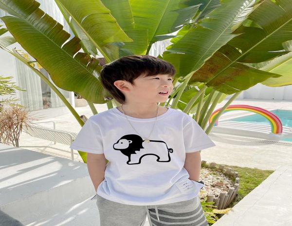 

2021 new children cartoon t shirt fashion baby boys girls tshirt cute casual kids tees 6288166, Blue
