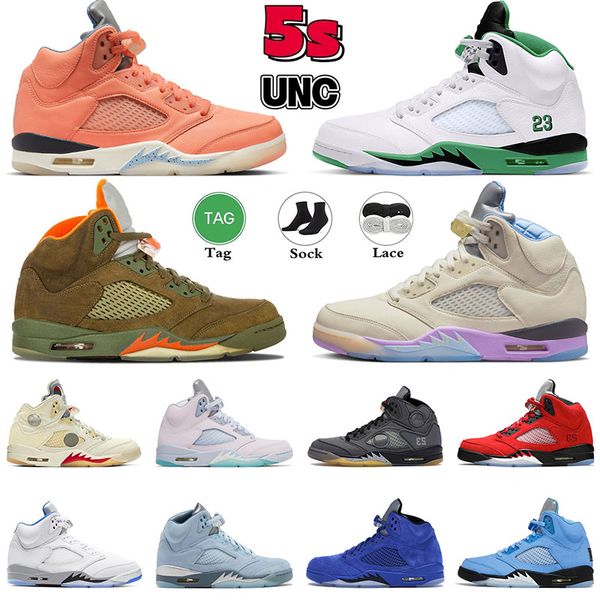 

2023 5 5s mens basketball shoes university blue 5s lucky green olive crimson bliss sail mars for her aqua black metallic raging bull bean ea