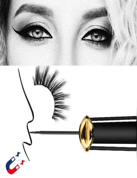 

smooth magnetic liquid eyeliner waterproof sweatproof eye liner fast drying densely black cosmetic eyes makeup product4604695