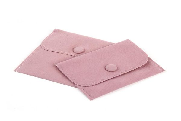 

jewelry gift packaging envelope bag with snap fastener dust proof jewellery gift pouches made of pearl velvet pink blue size choic5525712