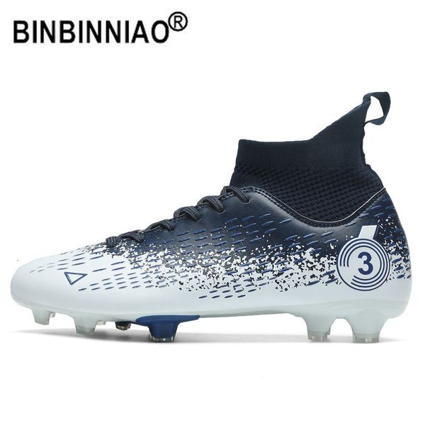 

safety shoes binbinniao size 31-48 professional football shoes men kids boys original soccer shoes sneakers cleats futsal football boots 230, Black;brown
