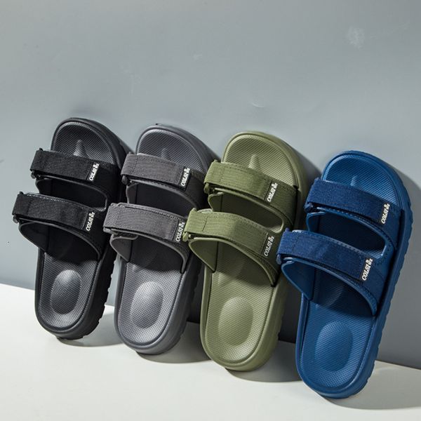 

slippers summer flip over men's slippers fashion indoor anti slip home shoes men's outdoor beach leisure platform sandals 230713, Black