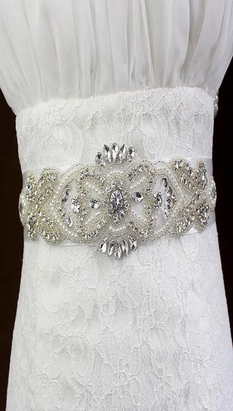 

new luxury crystal bridal sashes wedding belt rhinestone pearl beaded in stock white ivory champagne2445180
