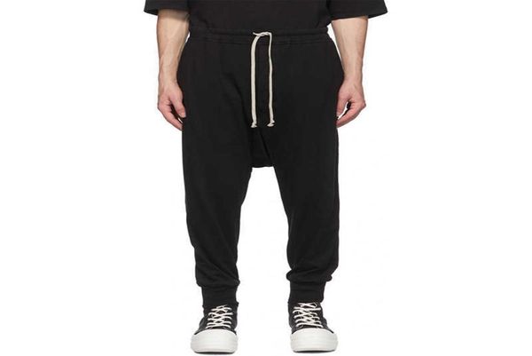 

men039s pants 340g terry rick main line owens harlan hanging crotch youth leg bound men039s long guard casual pants spring 5401612, Black