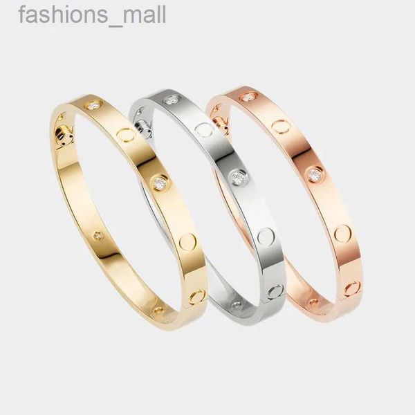 

love screw bracelet designer bangle 4 diamond bracelets designers jewelry titanium steel gold-plated never fade not allergic gold/silver/ros, Black