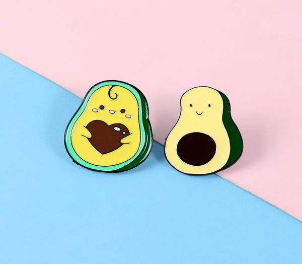 

avocado holding heart denim clothing enamel pin set backpack pendant lapel pin button badge cartoon jewelry gift for friends8288239, Gray