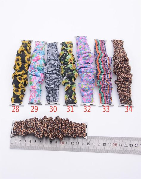 

scrunchie watchband watch scrunchie watch band cloth fashion wristlet band serape leopard serpentine watchbands1645467, Black;brown