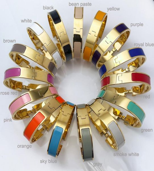 

men women design bangle new classic fashion enameled titanium stainless steel luxury jewelry for wedding engagement gift size 1714472370, Black