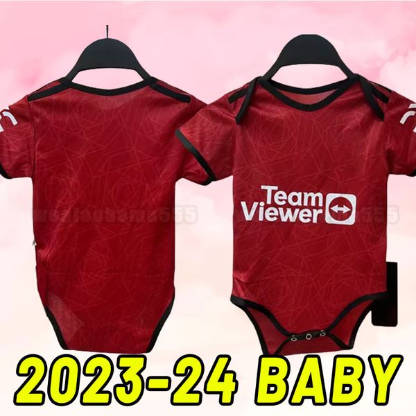 

baby 23 24 sancho soccer jerseys b.fernandes rashford football shirt 2023 2024 kids mans utds martinez casemiro antony manchesters garnacho, Black;yellow
