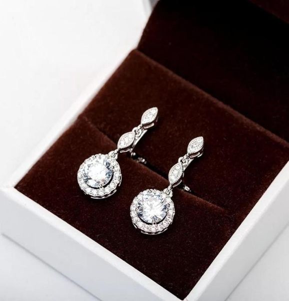 

fashion long drop shape non pierced earrings for bridal wedding bijoux jewelery christmas gift clip on earings jewellery7141133, Silver