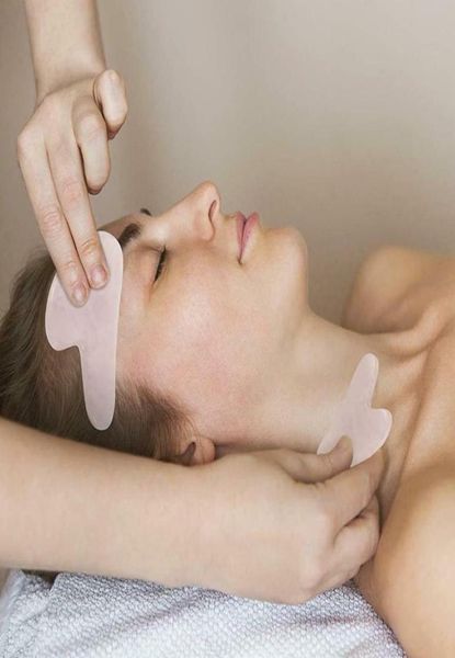 

rose quartz jade guasha board pink natural stone scraper chinese gua sha tools for face neck back body pressure6460270