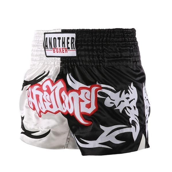 

men's shorts men women kids jujitsu short-pants muay thai boxing shorts mma kickboxing fight grappling combat trunks bjj gym crossfit c, White;black