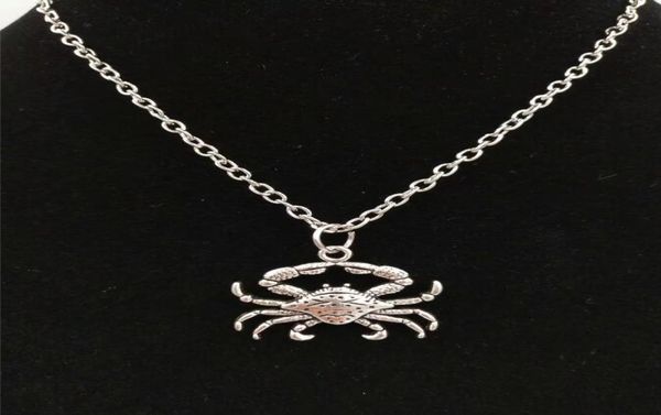 

fashion 5pcs lot antique silver big crab sea crab pendants necklaces charm fashion women jewelry holiday charms jewelry 6153931