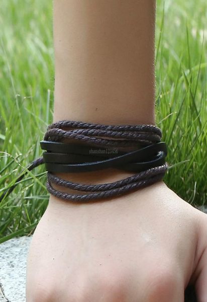 

multilayer braid wrap bracelet adjustable leather women bracelets men bracelets fashion jewelry will and sandy gift7549438, Golden;silver
