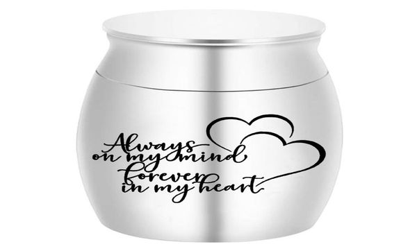 

cremation pendant urns for pet human stainless steel small container jar funeral casket pets memoria urne keepsake urn for ashes8927055, Silver