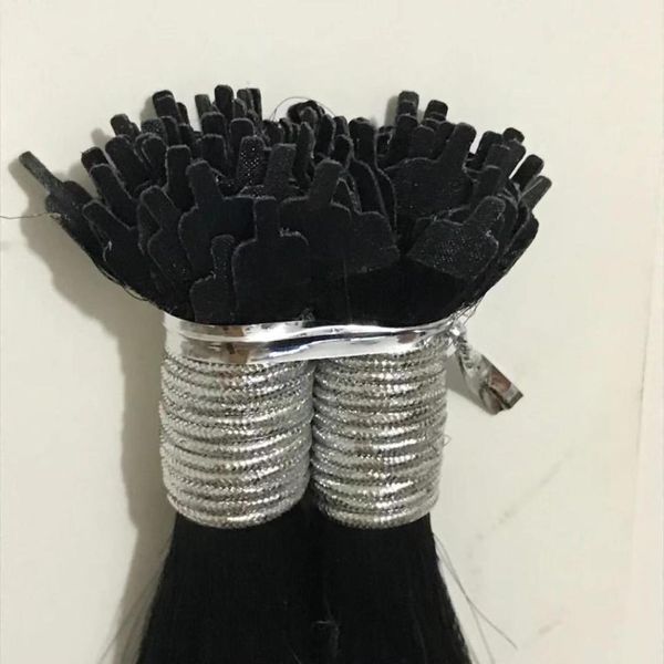 

grade 9a fan tip hair color 2 remy human hair straight 08g strand 120s dhl1282395, Black