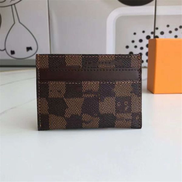 

luxury design wallet 2023 luis fashion men's and women's business card holder vintage decoration square zipper mini card bag vutto, Red;black