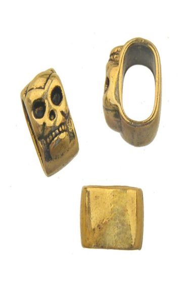 

spacer beads charms multilayer bangles alloy diy retro silver skull slider 107mm big hole metal jewelry making crafts findings 138170573, Black