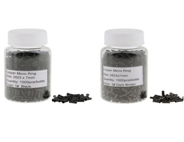 

lot 2000 pieces copper micro ring links tubes crimp bead for hair extensions3129518