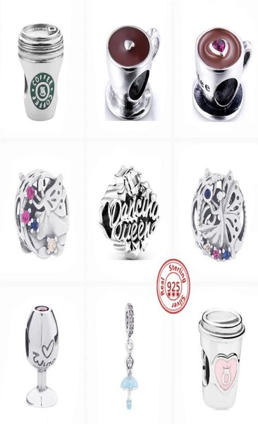 

original 925 silver dancing queen wine coffee cup beads fit charms silver 925 bracelet accessories women diy jewelry4564878