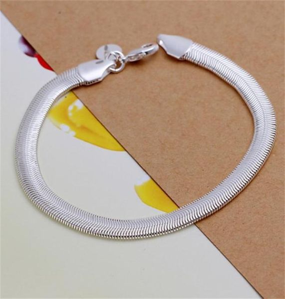 

10pcslot whole 925 sterling silver plated flat soft jadoku bracelet men lknspch1644159336, Black