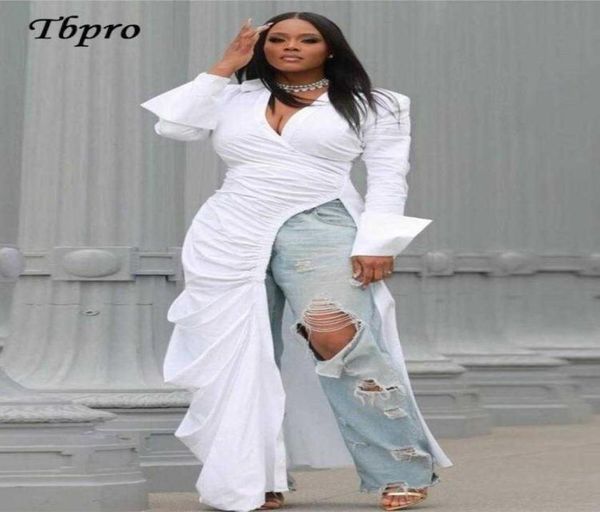 

casual dresses vintage women long sleeve vneck dress high side split ruched up wrap white maxi long dress fashion lapel collar st6620540, Black;gray