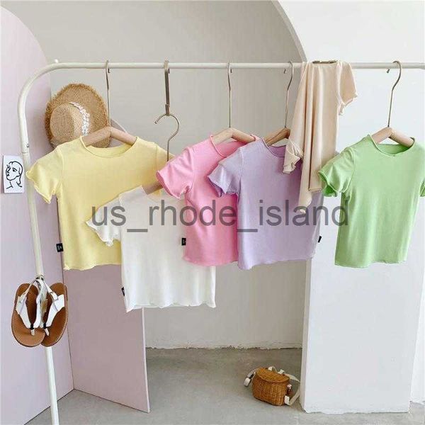 

t-shirts t-shirts 4 5 6 years toddler girl t-shrits fashion korean candy-colored short sleeve t-shirt for kids clothing summer teest-shirts, Blue