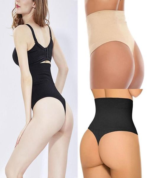

womens panties high waist g string solid black tummy control underwear bulifter shapewear plus size s3xl9369729, Black;pink