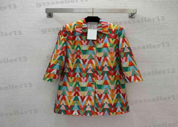 

brand women dress coat all over colorful letter print dresses jacquard fabric midlength trench coat luxury designer womens clothi9828152, Black;gray