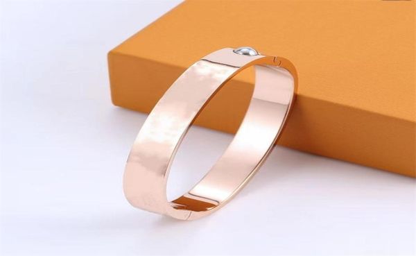 

luxury bracelet designer silver bangles mens womens fashion lovers stainless steel rose gold tennis charm luxurious jewellery vale2327881, Black