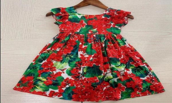 

baby girl dress children toddler beautiful princess designer kids clothes casual dresses8625458, Red;yellow